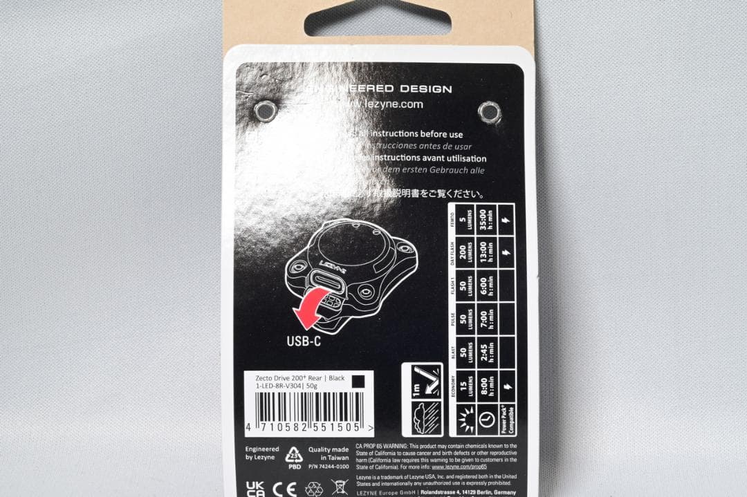 Lezyne レザイン ZECTO Drive 200 ルーメン テール LED