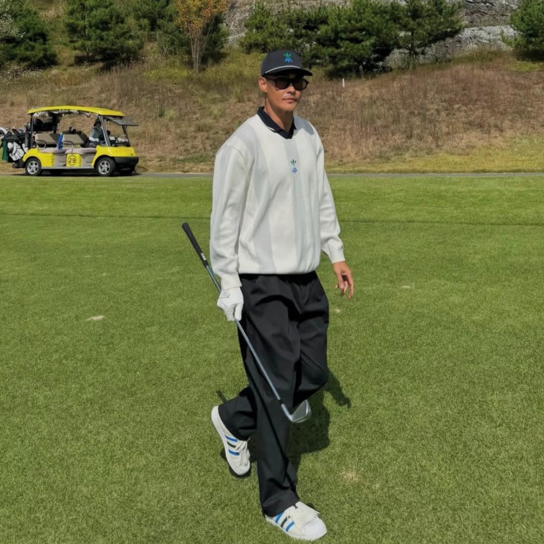 アディダス ゴルフ ローリング リンクス 76 チノ パンツ 黒 ウェア