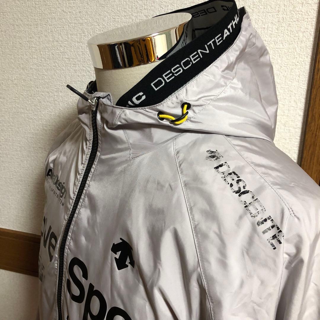 デサント★EKS +THERMO フーディ ジャケット 裏起毛 グレー Oサイズ