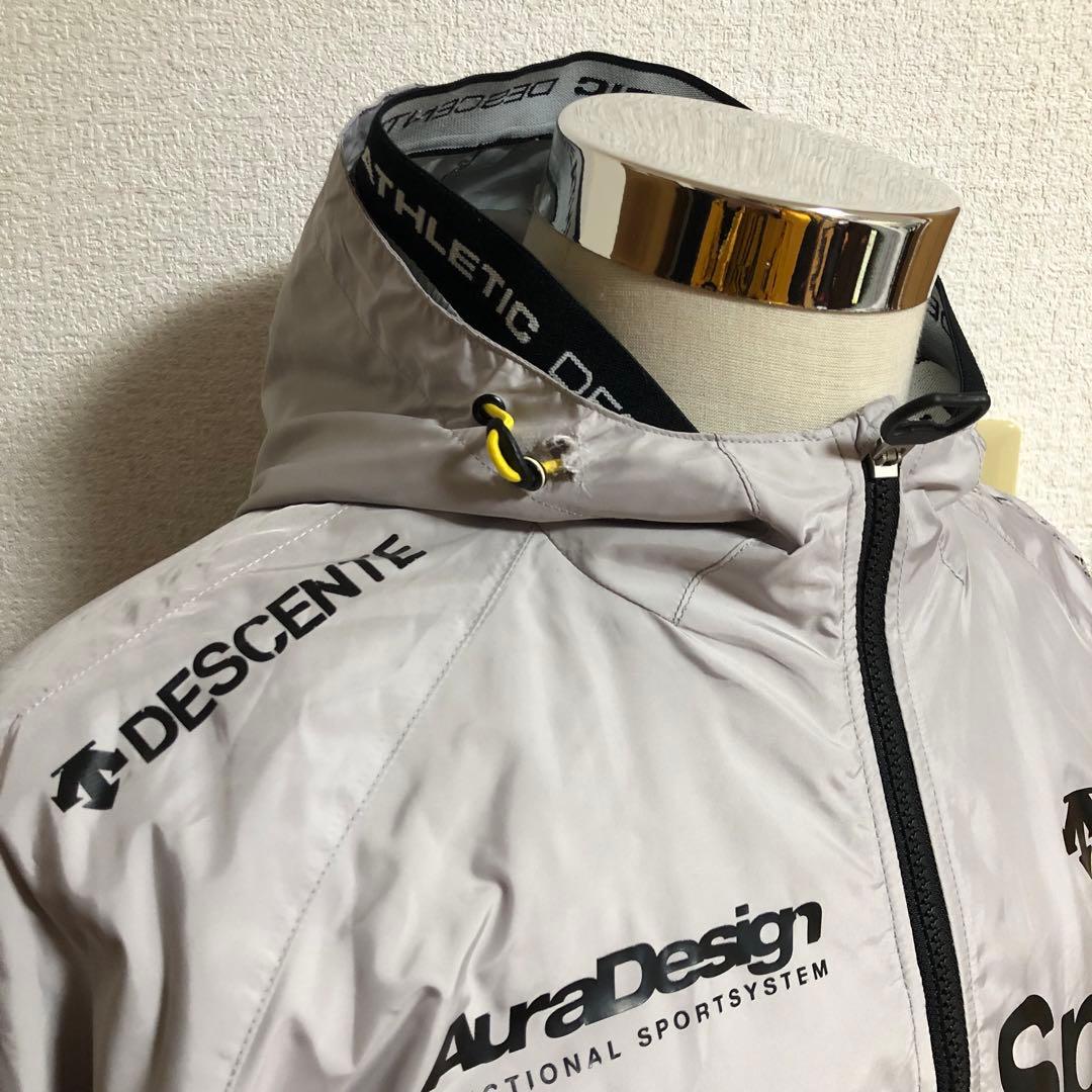 デサント★EKS +THERMO フーディ ジャケット 裏起毛 グレー Oサイズ