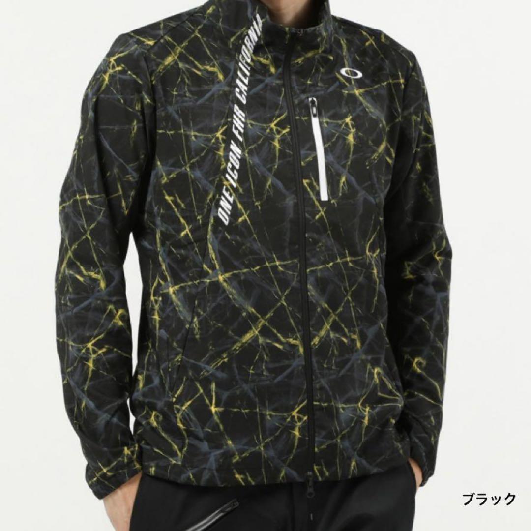 OAKLEY オークリー ゴルフ ウィンドブレーカー JPN XL2 黒×黄色
