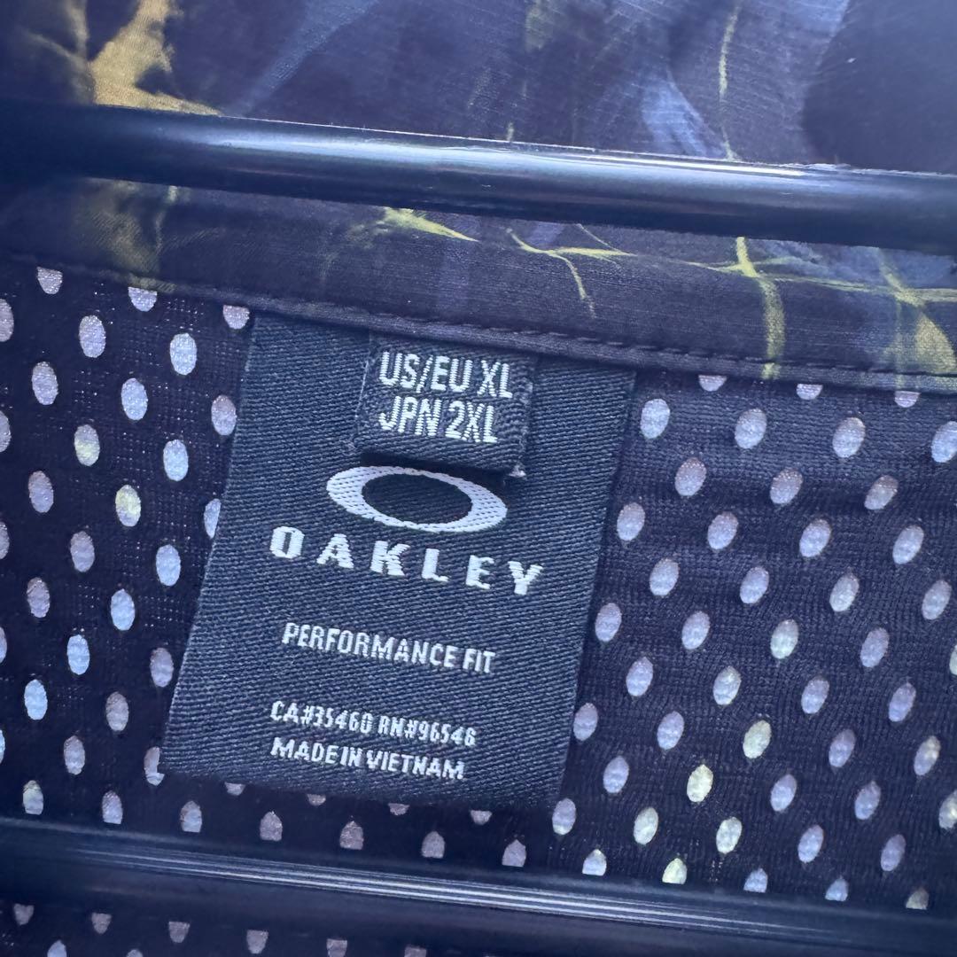 OAKLEY オークリー ゴルフ ウィンドブレーカー JPN XL2 黒×黄色