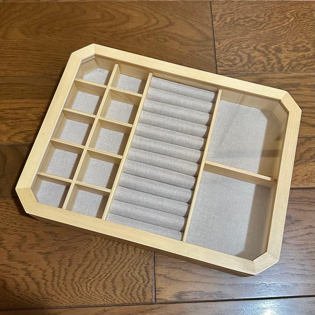 新品 ウッドジュエリーボックス アクセサリーケース