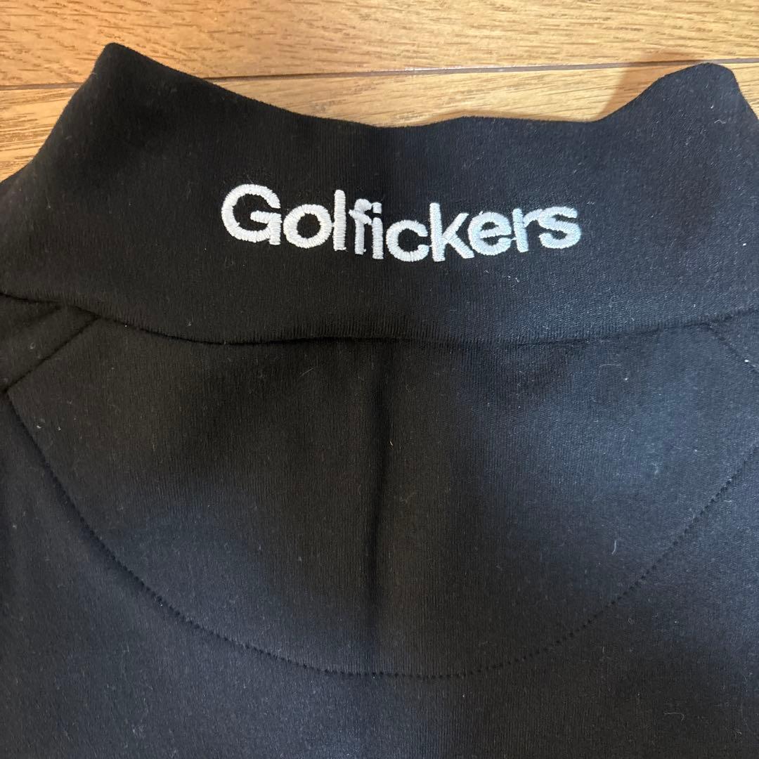 Golfickers 黒 長袖シャツ モックネック