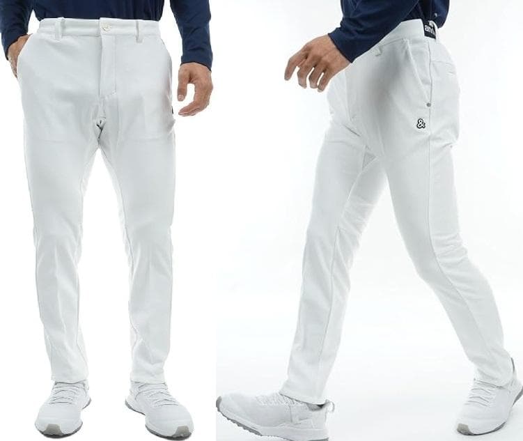 Lサイズ ★新品 アンパスィ ストレッチ ゴルフパンツ 白 AMF5043F3