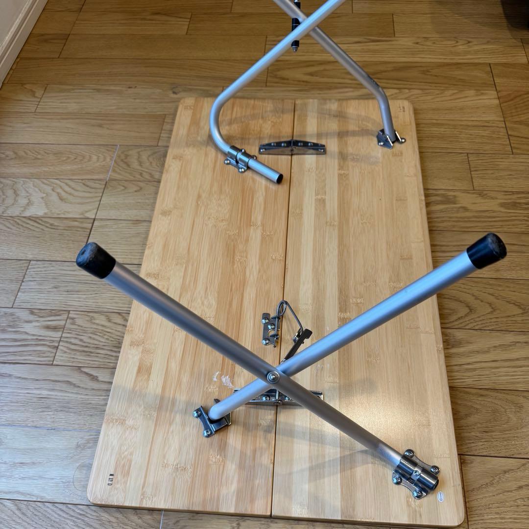 【ジャンク品】スノーピーク ワンアクションローテーブル竹LV-100T