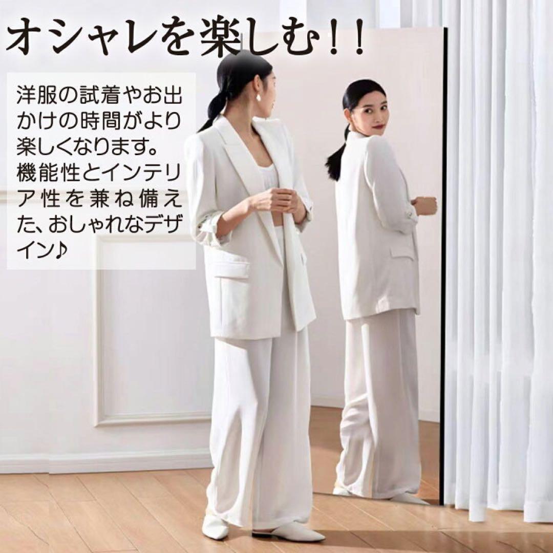 割れない 壁掛けミラー 全身 幅100×高さ160cm ゴールド 1851
