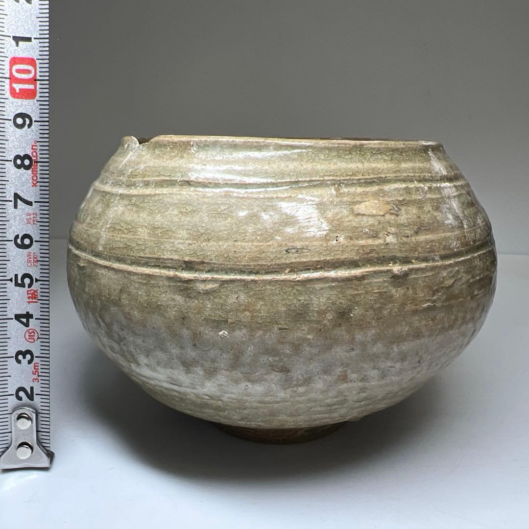 中国明時代　青磁壷香炉　幅約12.5㎝　東Y8-0408⑧