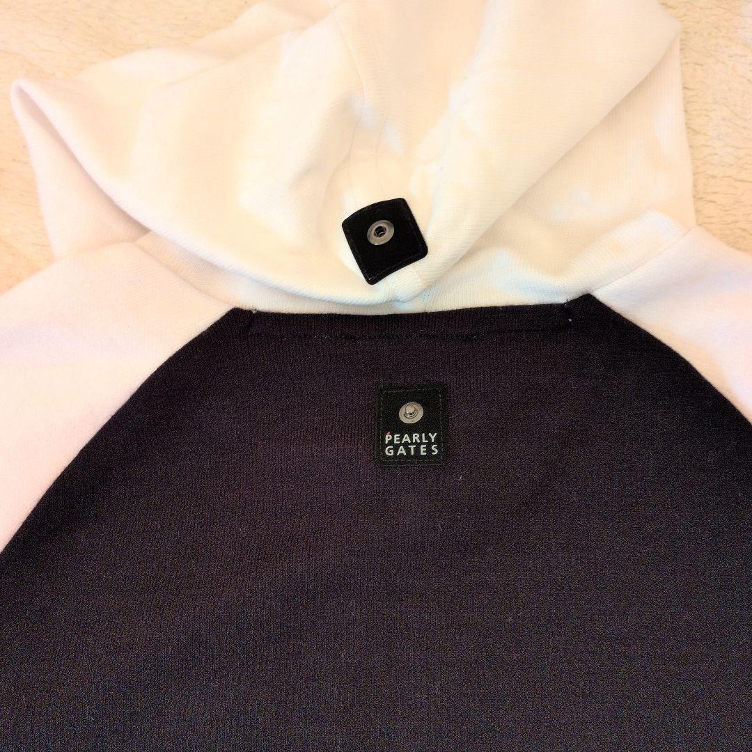 PEARLY GATES フード付きジャケット ネイビー/ホワイト
