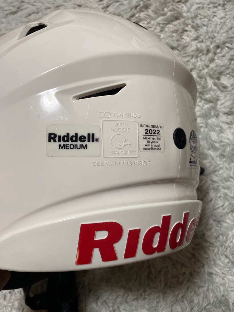 Riddell ホワイト アメリカンフットボールヘルメット