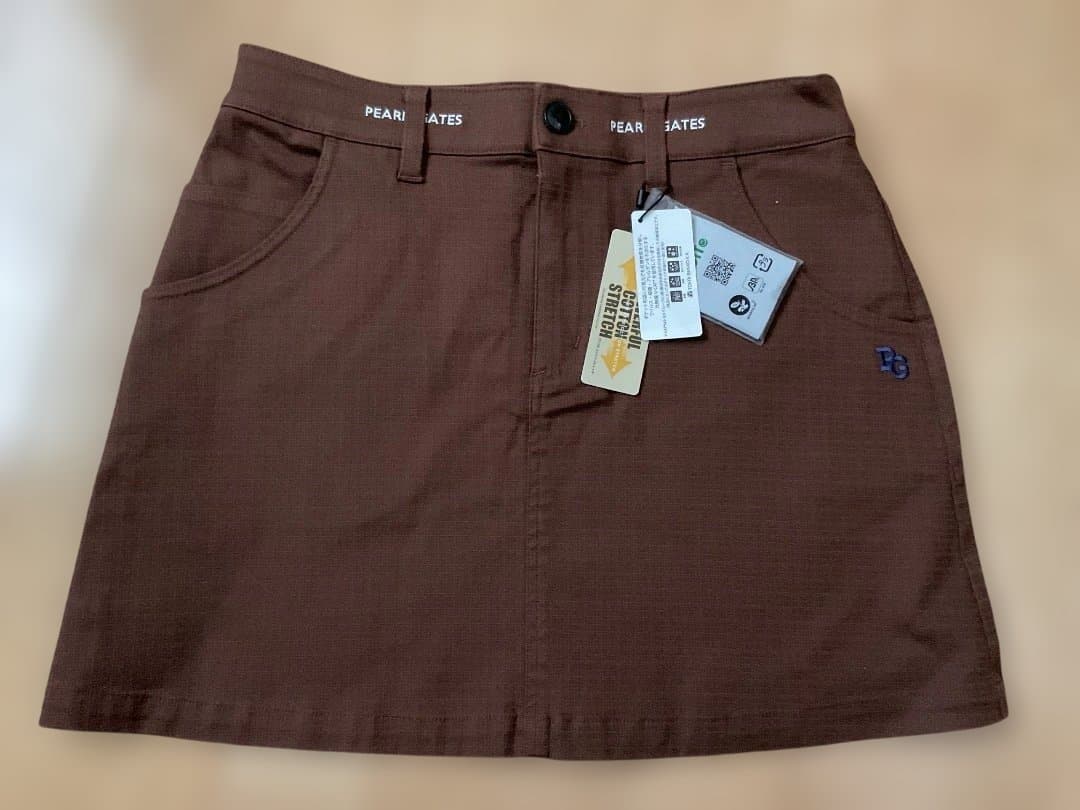 新品　PEARLY GATES ブラウン スカート　サイズ１