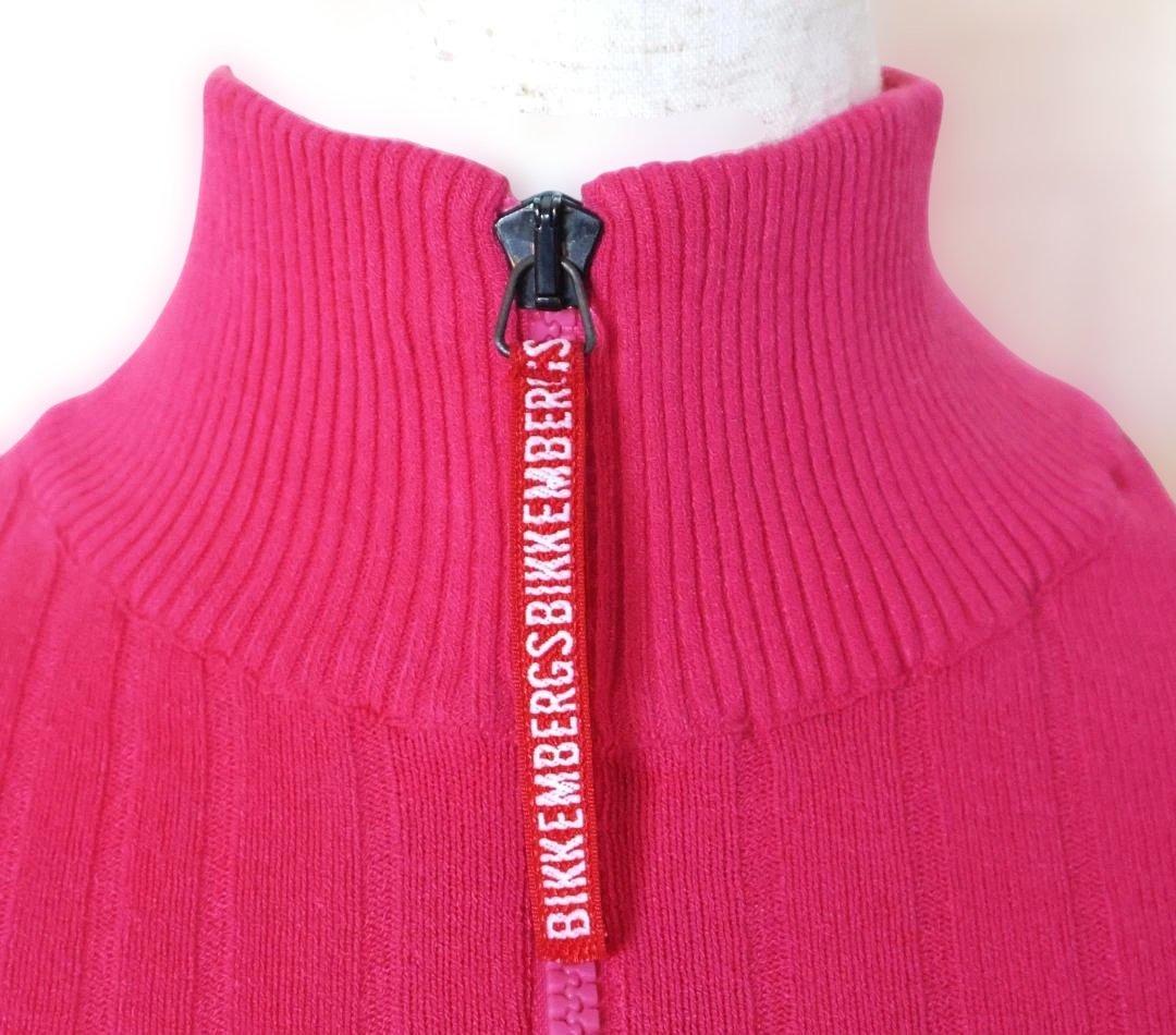 ❤️BIKKEMBERGS❤️かわいい ピンクストレッチ セーター ジッパー付き♪