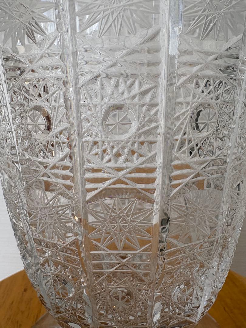 【ボヘミアングラス】花瓶 フラワーベース 特大 高さ: 30.5 cm