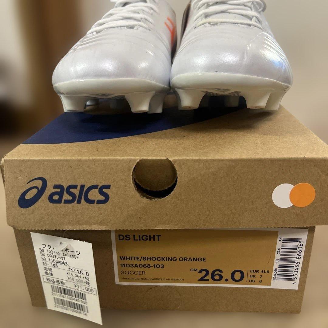 asics DS LIGHT WHITE／SHOCKING ORNGE
