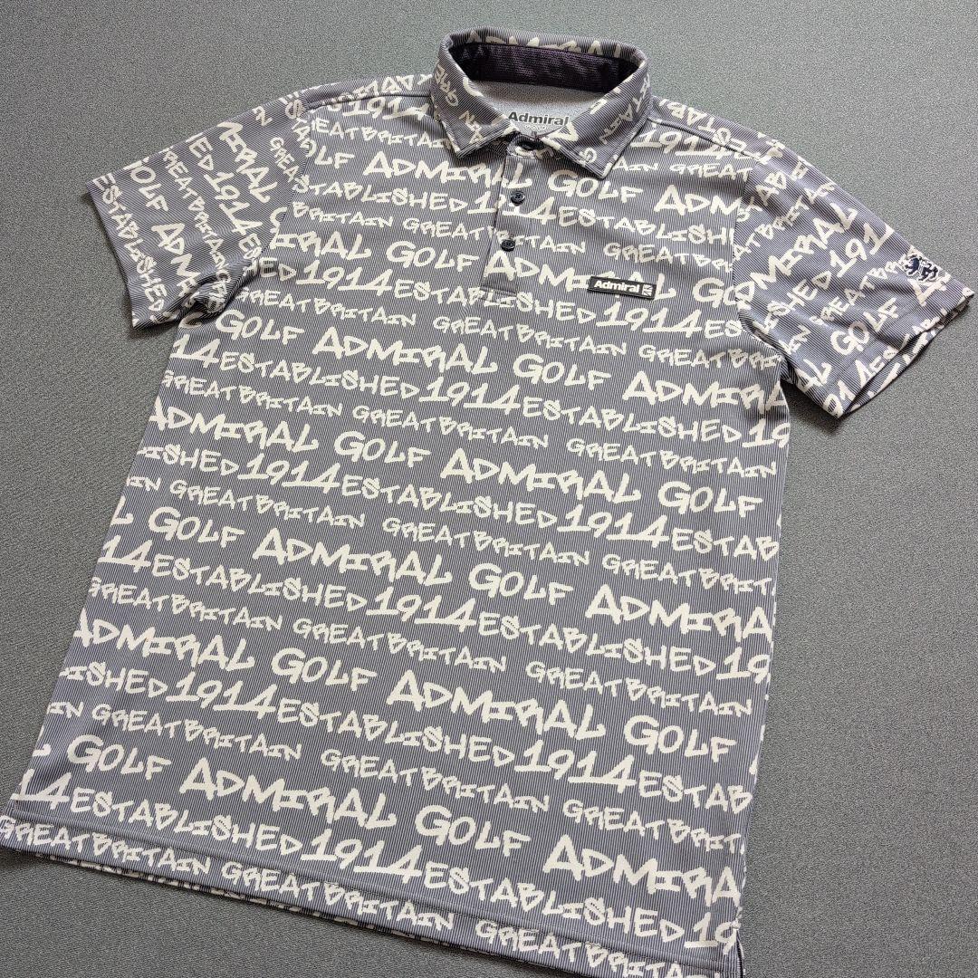 【極美品】アドミラルゴルフ　ラバーパッチ速乾軽量ポロシャツ半袖　L