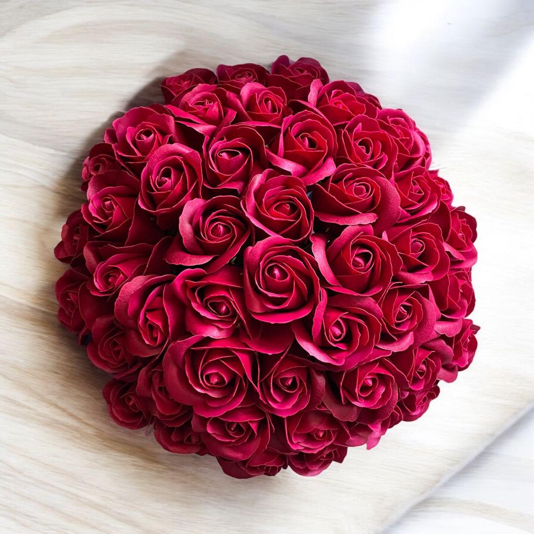 【ワインレッドS】永遠に咲く石鹸の薔薇「サヴォンローズ」 記念日・お祝いに
