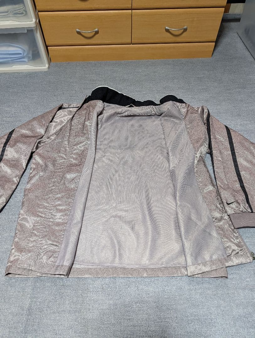 NIKE ナイロン ジャージ メタリックシルバー 2001 上下セット XXL