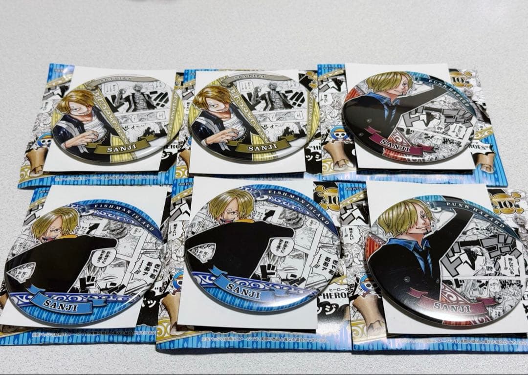 【20点セット】ONE PIECE ワンピース コレクション 缶バッジ サンジ