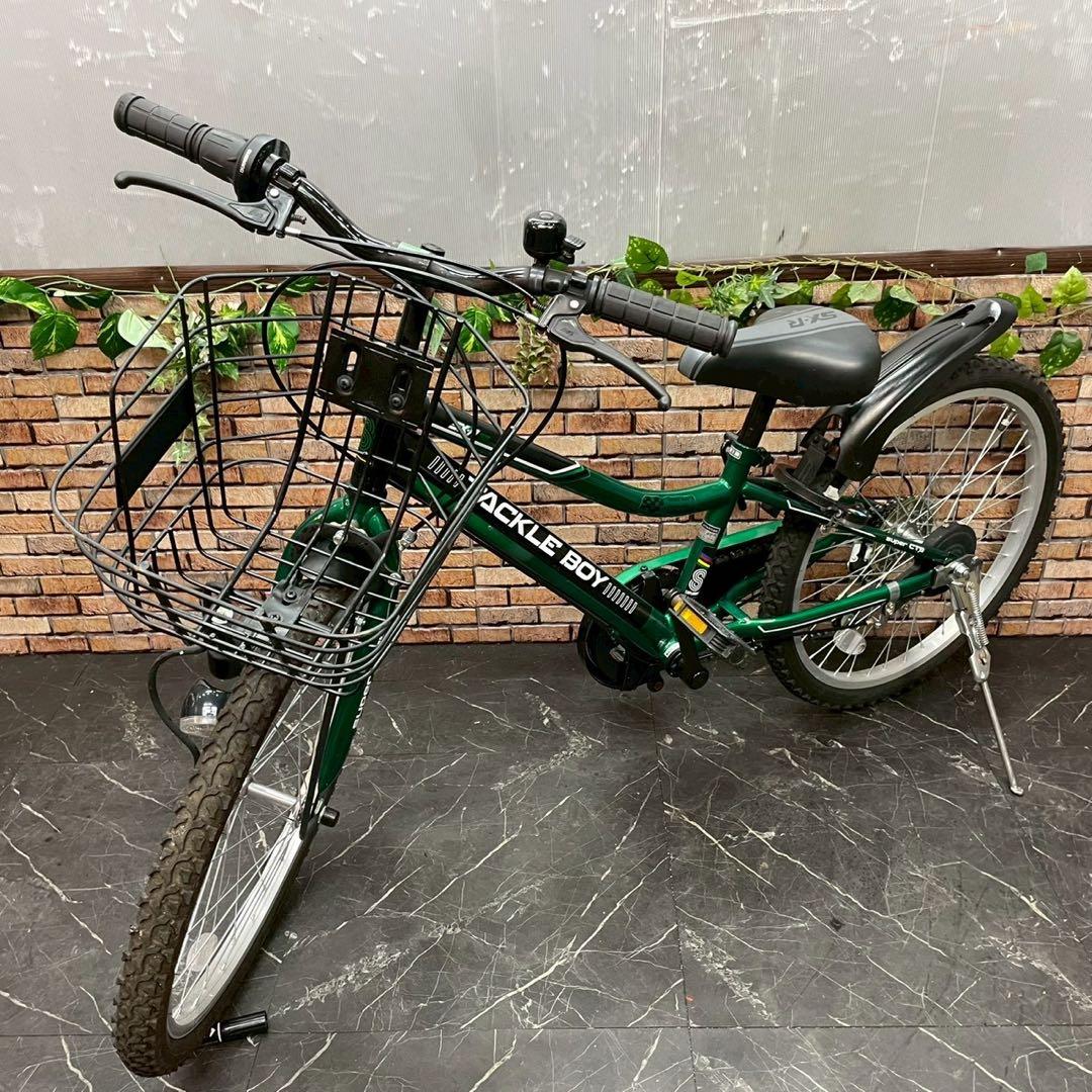 【132】子供用自転車 子供車TACKLE BOY グリーン 22インチ