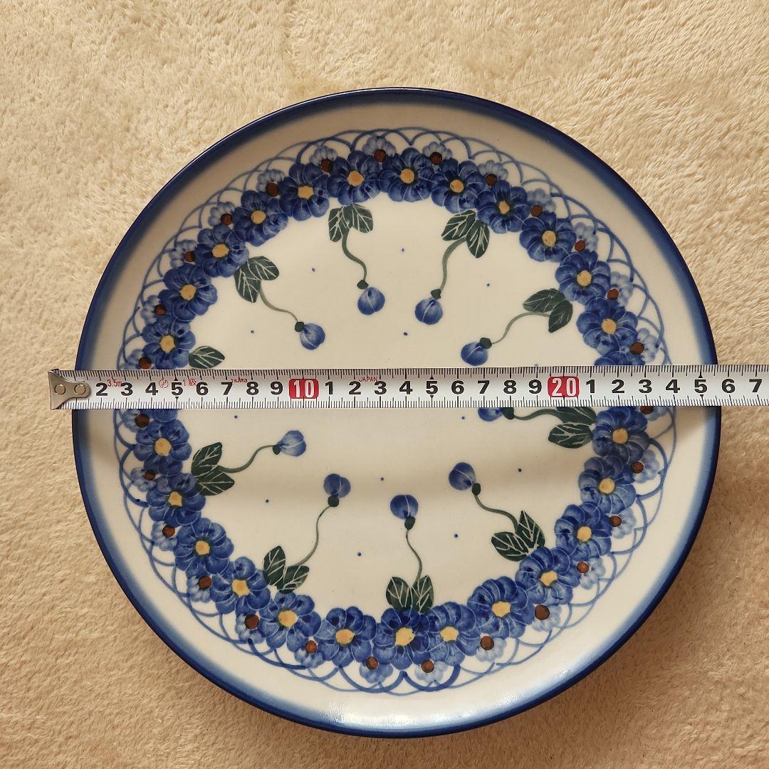 【未使用】ポーリッシュポタリー　平皿　25cm