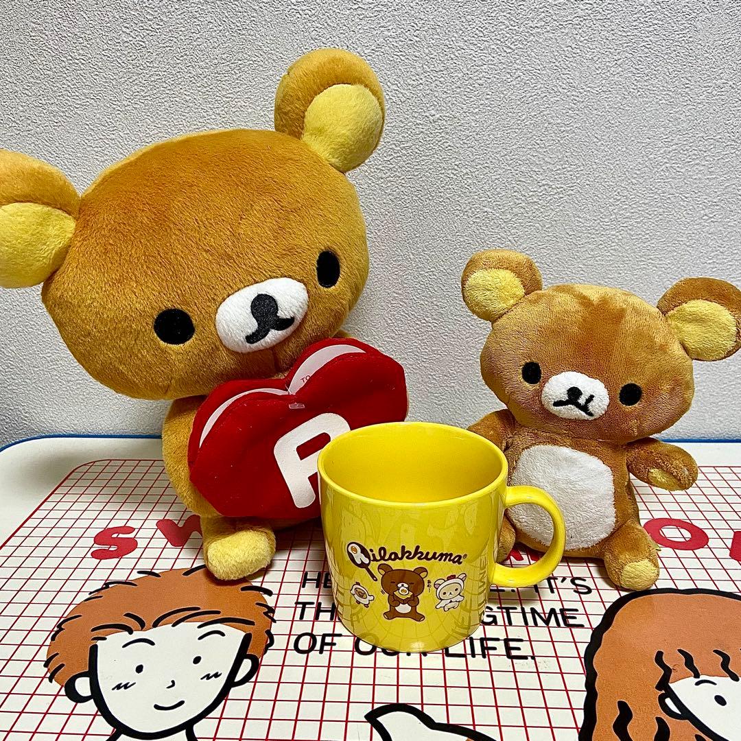 リラックマ まとめ売り ハートぬいぐるみ キャラコロクリーナー バインダー 他