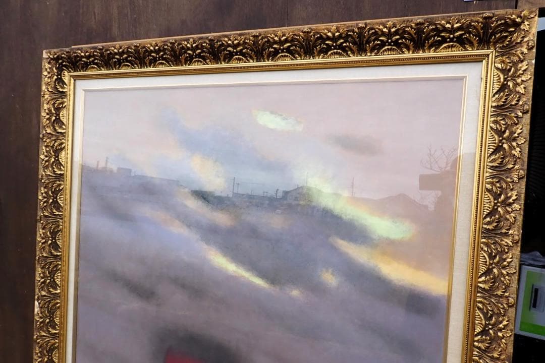 署名・落款あり 淡照 司波作 東京藝術大学大学院修了 油彩画 大作 額装