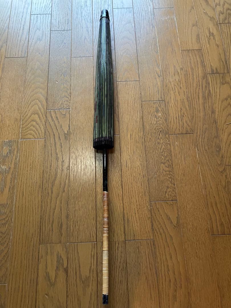 和傘　舞踊傘　絹張り黄色地水玉描き絵傘　日本舞踊　玉屋