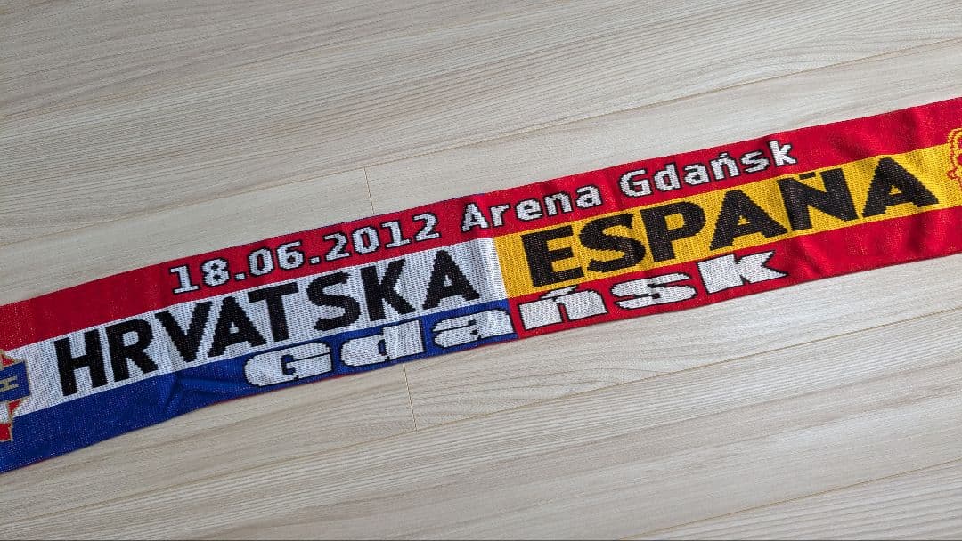 【ヴィンテージ】EURO2012 クロアチア vs スペイン 応援マフラー