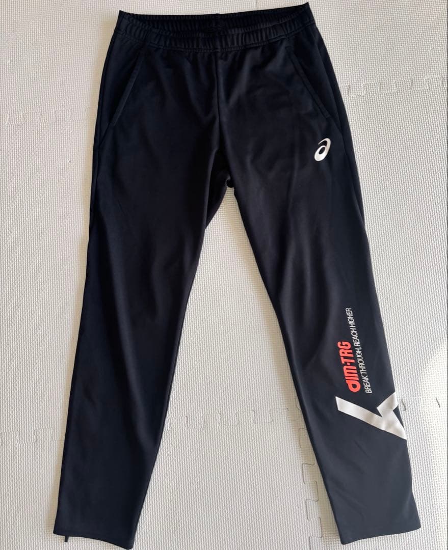 asics アシックス　ブラック　黒 ジャージ　上下セット　美品