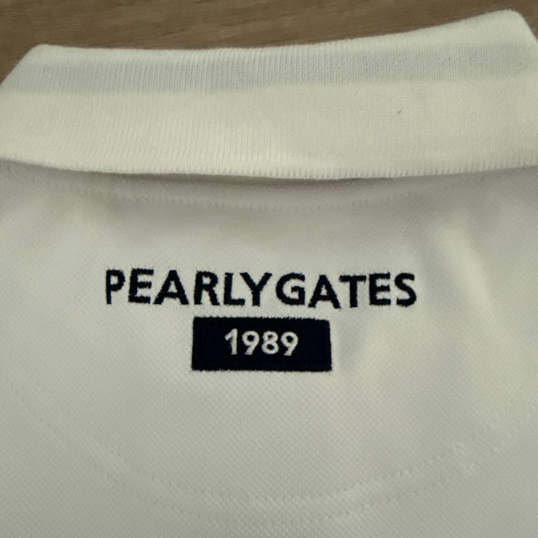 美品✨PEARLY GATES パーリーゲイツ ポロシャツ 白 ホワイト 半袖