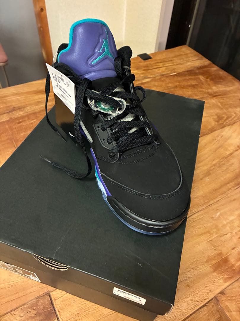 Jordan V Low Golf ブラック/エメラルド 9.5