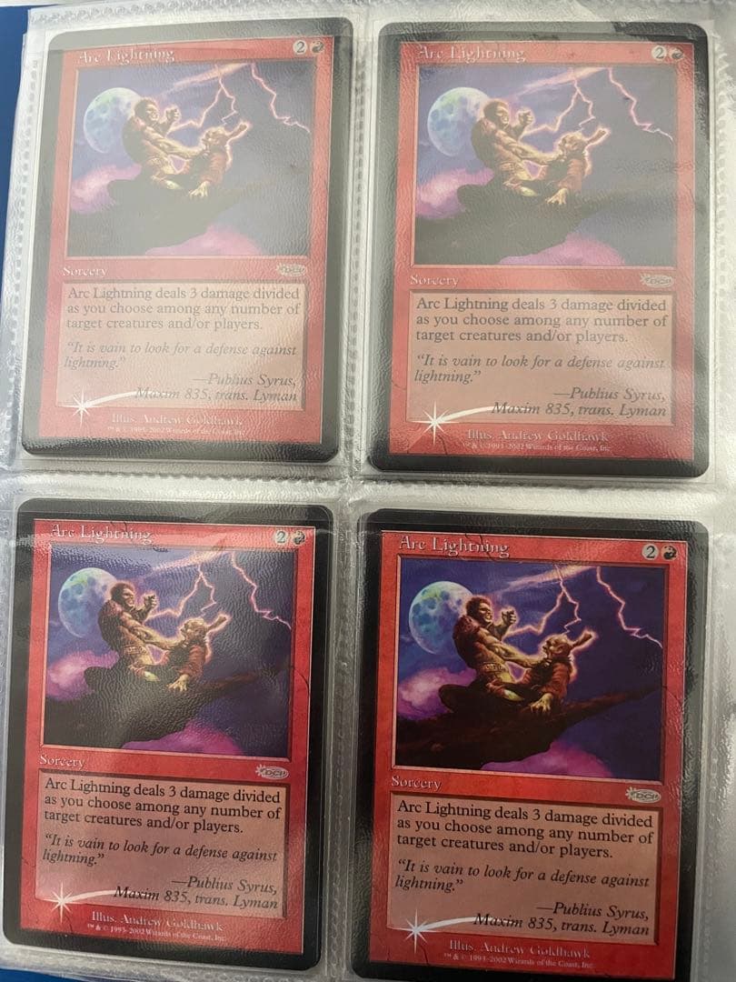 MTG foil 弧状の稲妻/Arc Lightning 4枚　アリーナ