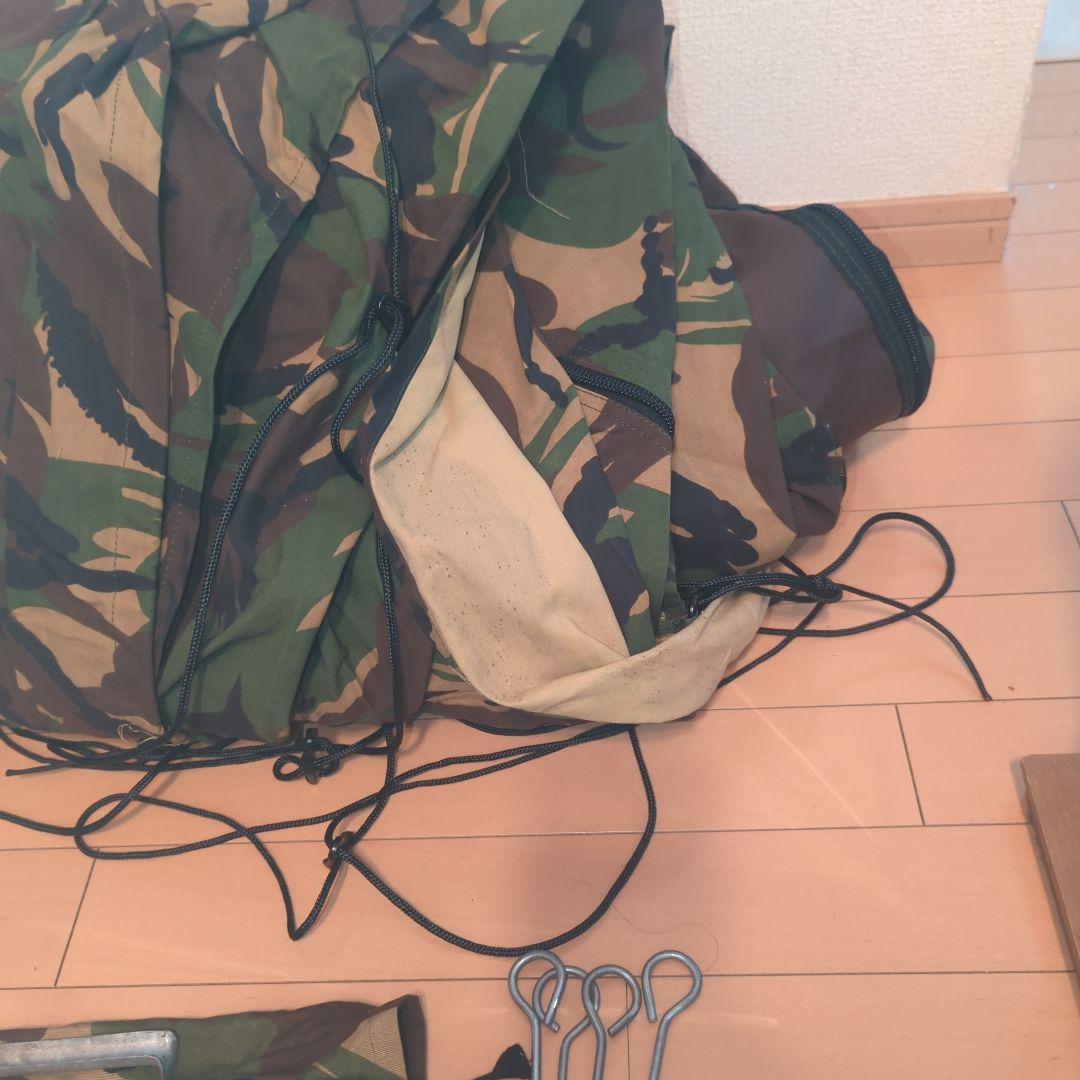 オランダ軍幕 ダッチアーミーテント デッドストック ペグ付き