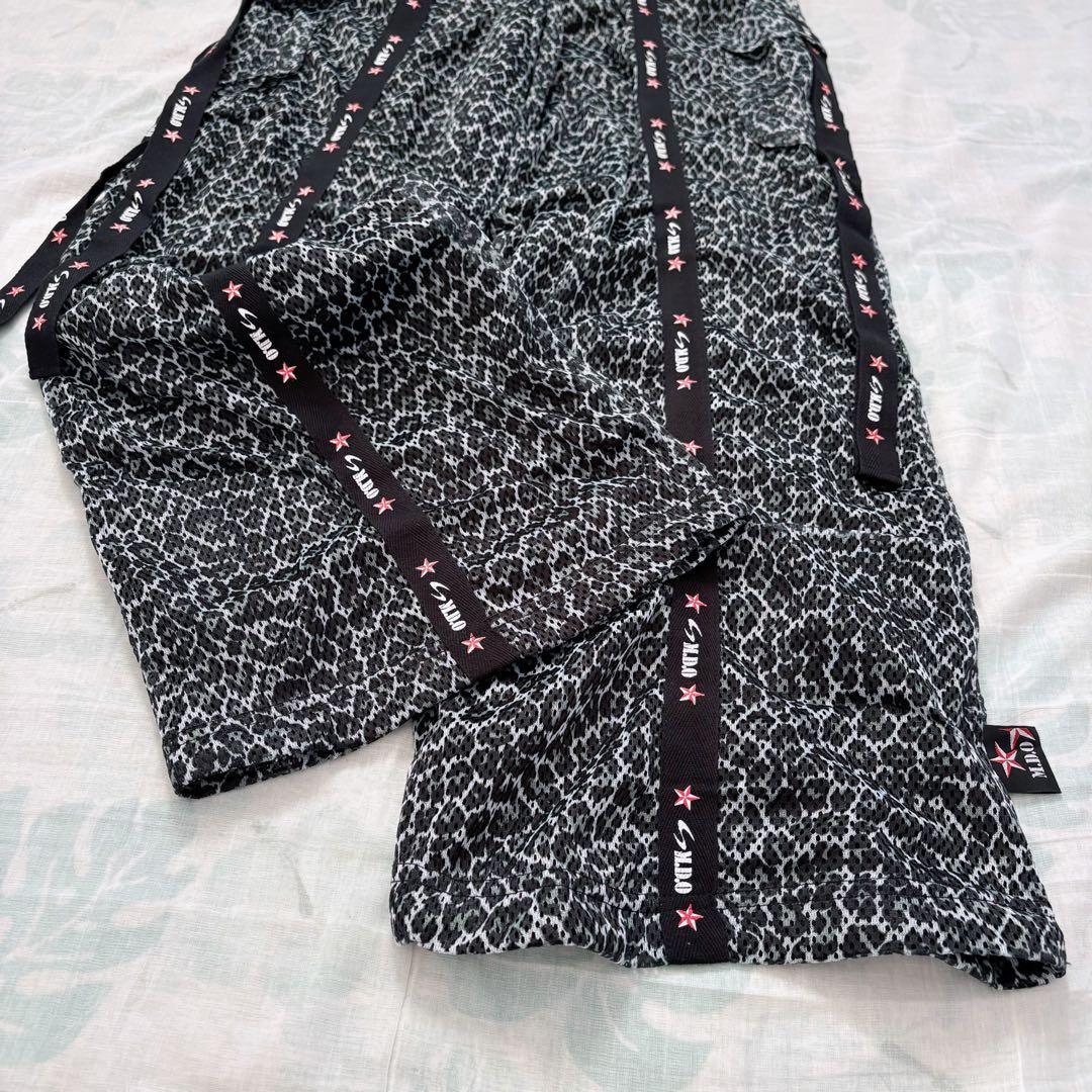 希少！【新品】《M.D.O》フィットネス★パンツ　ヒョウ柄メッシュ素材・男女兼用
