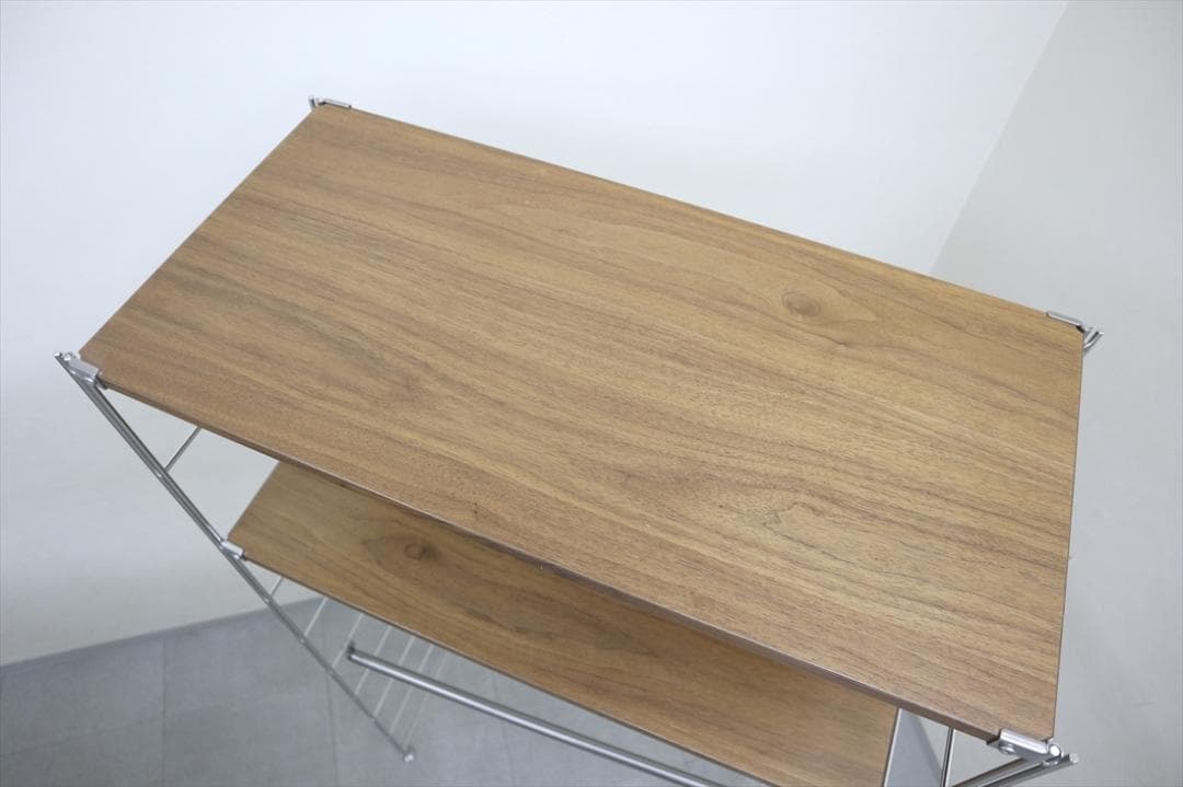MUJI ステンレスユニットシェルフ ウォールナット 大 5段 ワードローブ