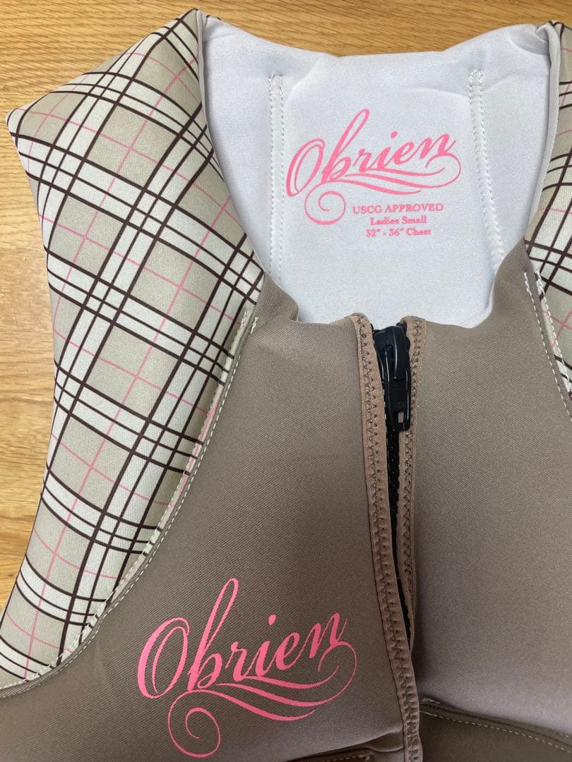 Obrien ライフジャケット レディース ベージュチェック