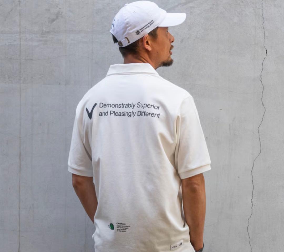【新品未使用】Clubhaus×Callaway ポロシャツ ホワイト　Mサイズ