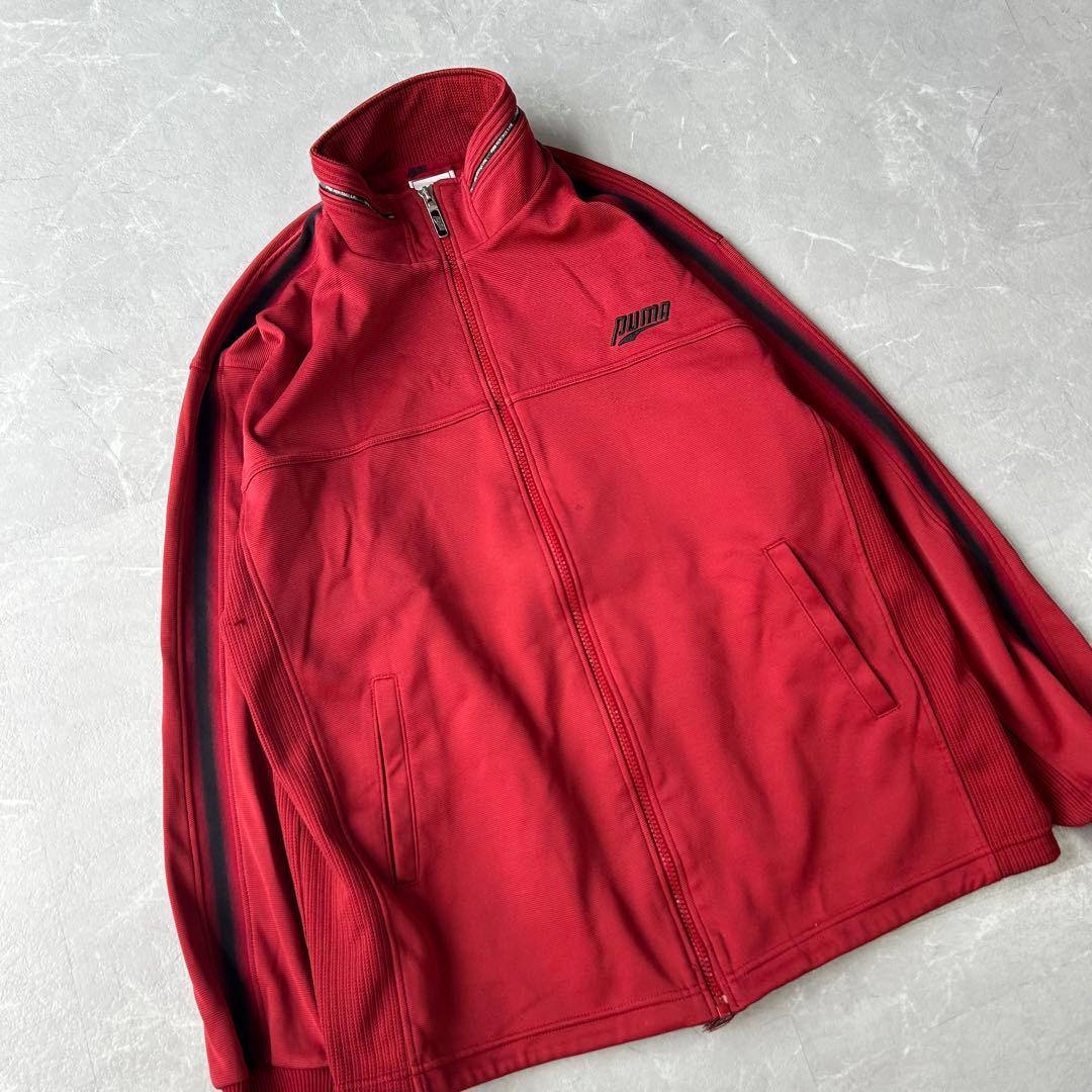 90s PUMA セットアップ ジャージ 上下 t7 y2k レッド 古着 M