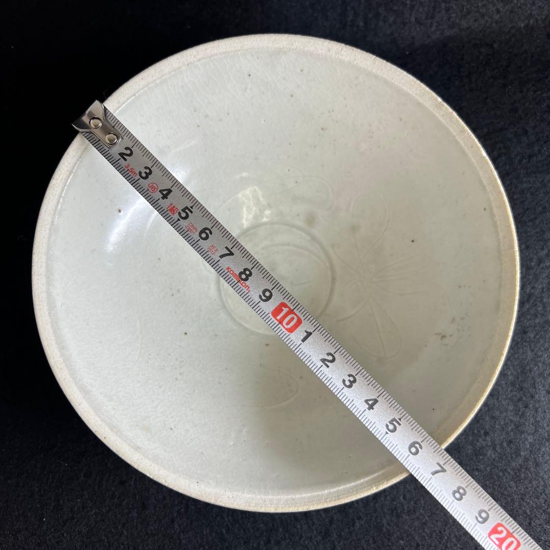中国宋時代　青白磁陰刻鉢　口径約16.5㎝　東Y8-0402☆2Fトヒオオ