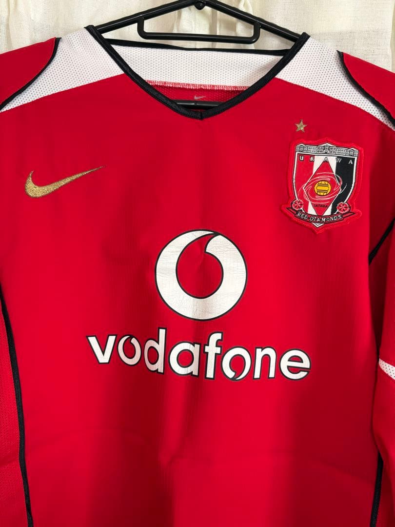 NIKE 浦和レッズ 三菱自動車 ボーダフォン サッカーシャツ XL 赤