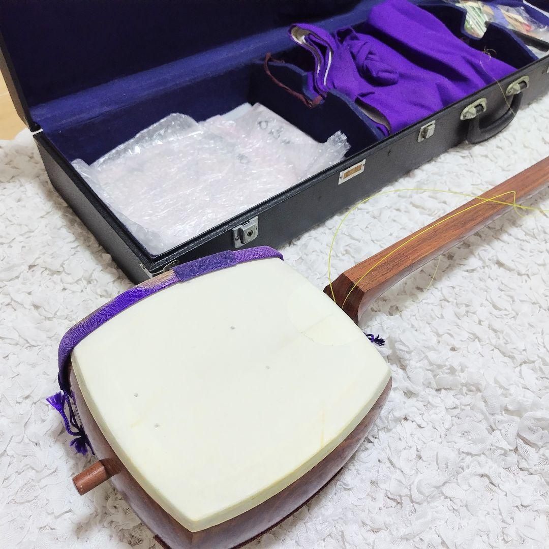 ※ジャンク品※　津軽三味線　ハードケース　付属品多数