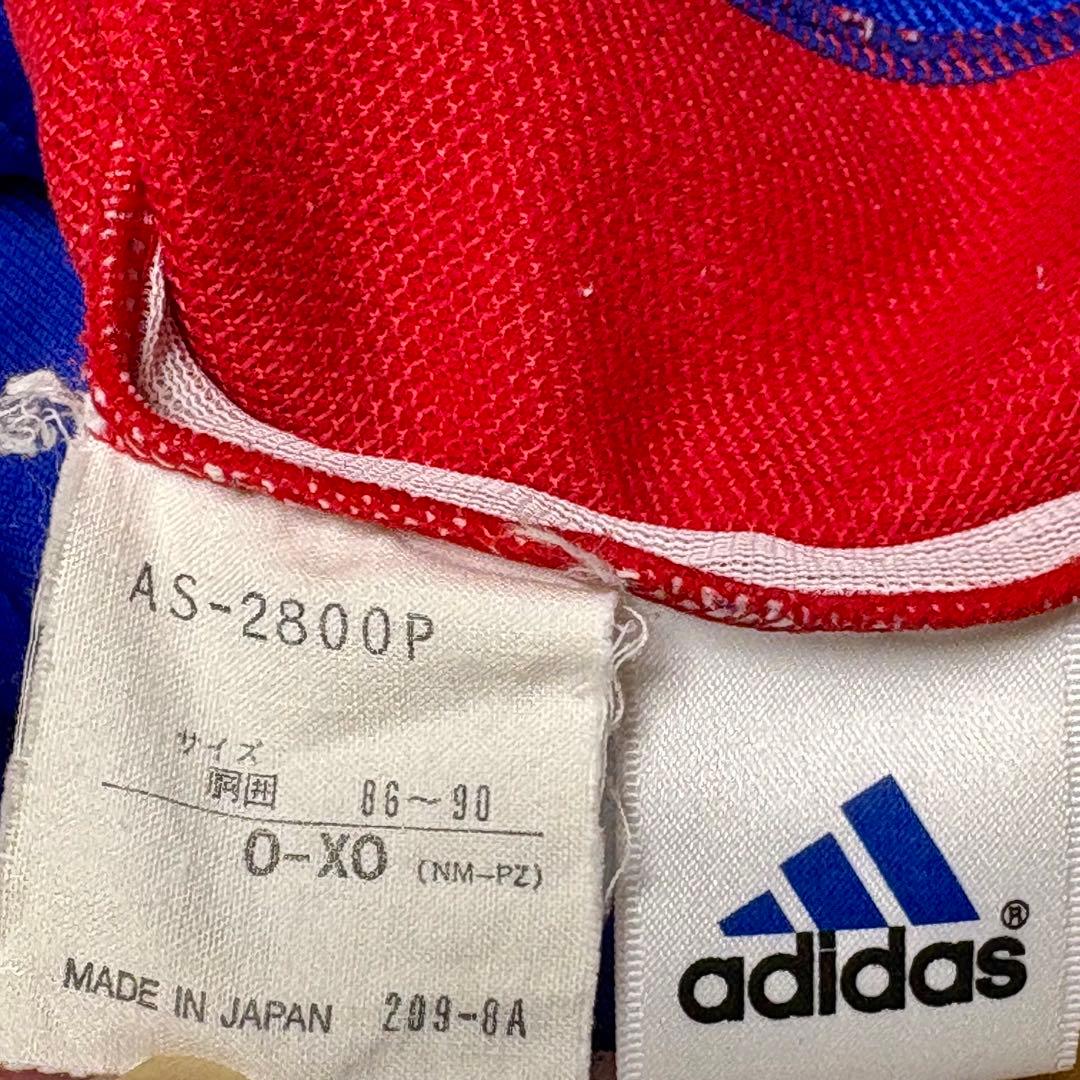 90's adidas ジャージ 青赤白トリコロールストライプ上下セット 日本製