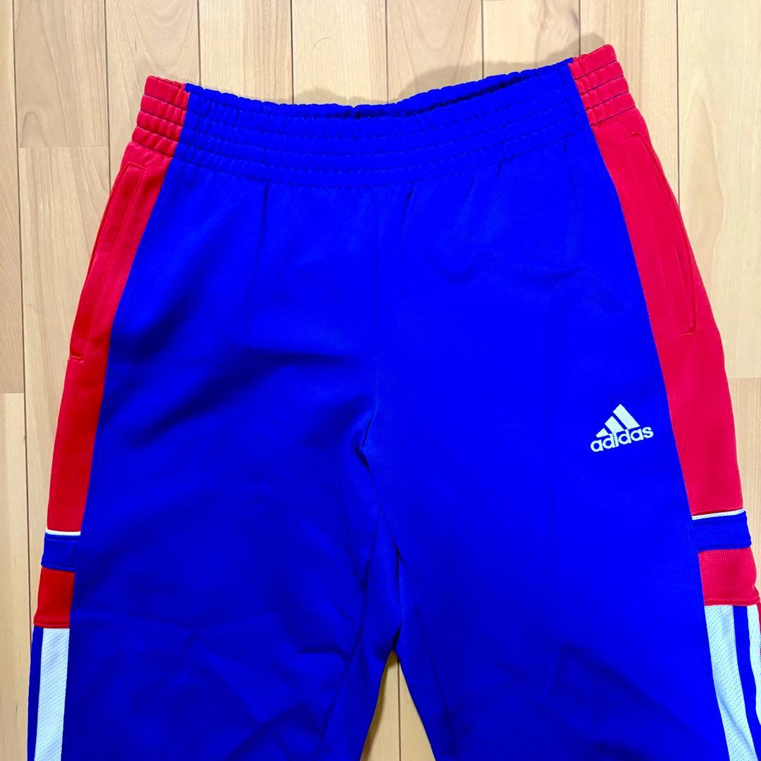 90's adidas ジャージ 青赤白トリコロールストライプ上下セット 日本製