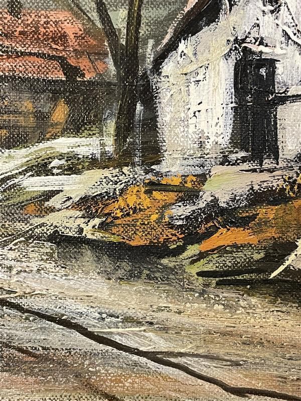 「真作」竹内敏彦『アルプス風景』風景画　油彩画　額装　サイン有り　F6号