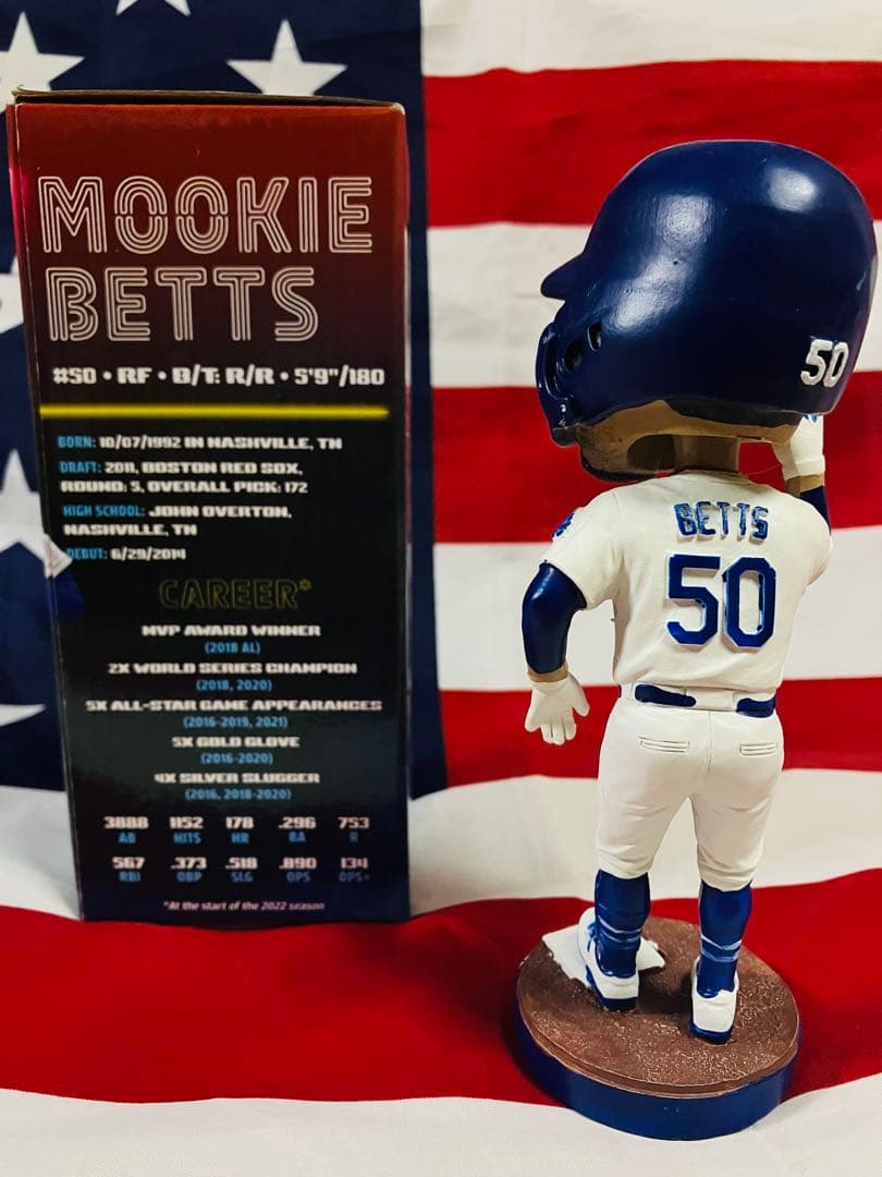 球場配布品 ムーキー・ベッツ ミスター300 ボブルヘッド MLB ドジャース