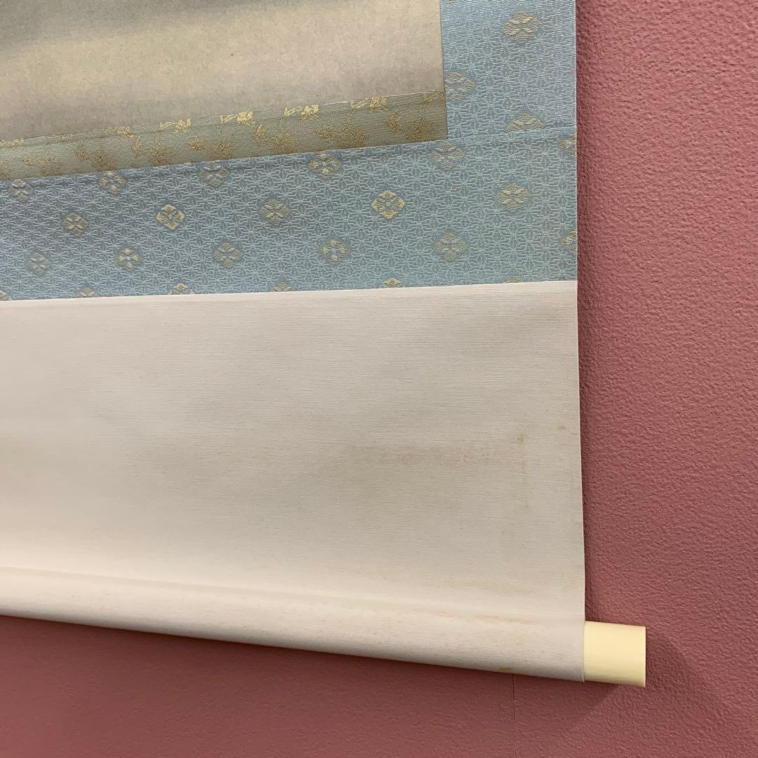 美品 掛け軸 酒井抱一筆 燕子花に水鳥図 十二ヶ月花鳥（五月）解説付き