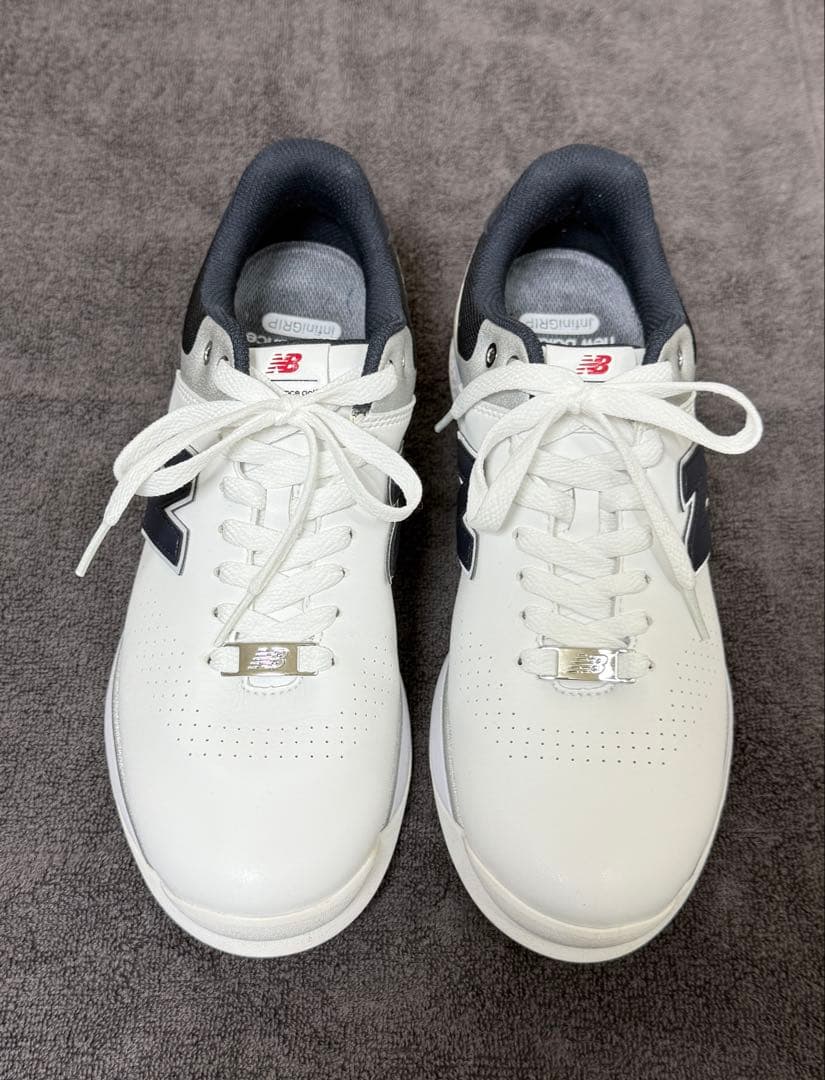 【未使用レベル】new balance ゴルフシューズ 25cm ソフトスパイク