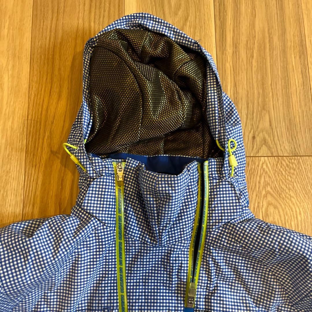 DESCENTE × OGASAKA スキーウェア 上下 青と白のチェック柄
