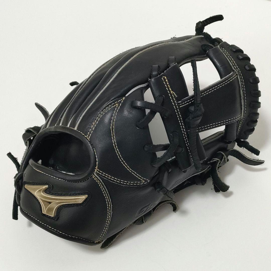 ミズノ　グローバルエリート　軟式用グローブ　内野　右利き　ブラック　R98703
