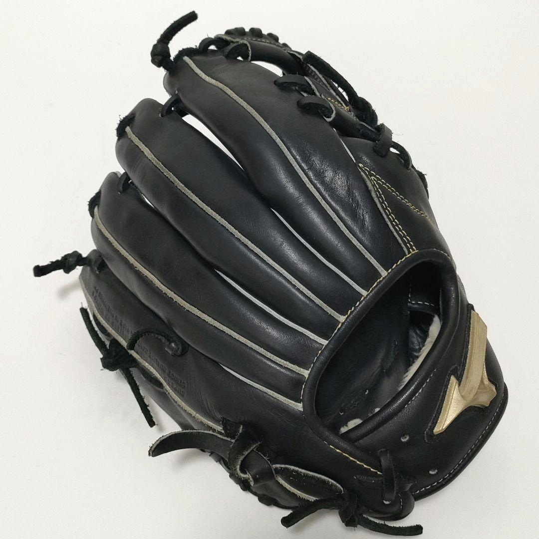 ミズノ　グローバルエリート　軟式用グローブ　内野　右利き　ブラック　R98703